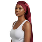 Bonnet de nuit en satin cheveux longs – Anti-casse et anti-nœuds