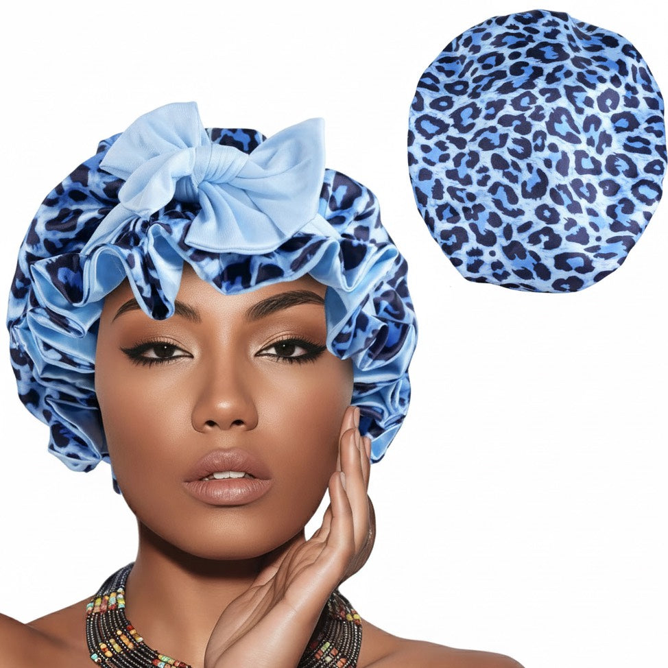 Bonnet de nuit en satin femme réglable – Maintien et confort parfait
