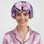 Bonnet de nuit en satin femme réglable – Maintien et confort parfait