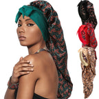 Bonnet de nuit satin cheveux longs réglable