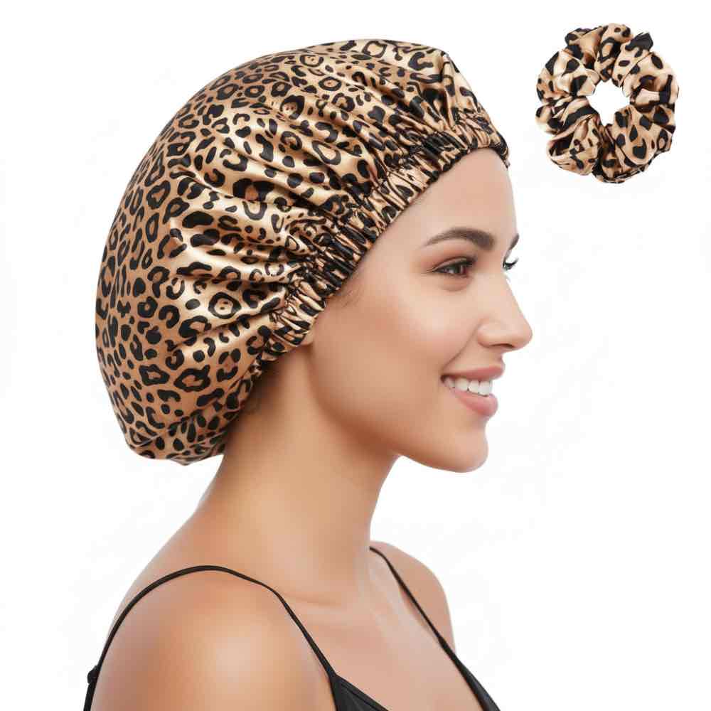 Bonnet en satin cheveux naturels – Beauté et hydratation naturelle