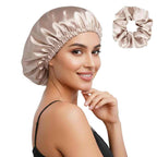 Bonnet en satin cheveux naturels – Beauté et hydratation naturelle