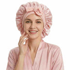 Bonnet en satin cheveux texturés – Soin et hydratation en douceur