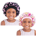 Bonnet en satin enfant afro 2 pièces
