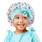 Bonnet en satin enfant anti-casse