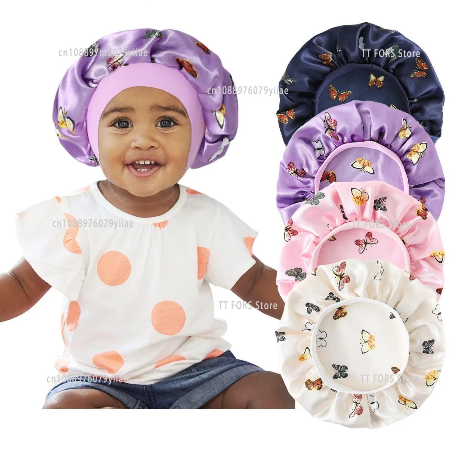 Bonnet en satin enfant doux et respirant