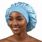 Bonnet en satin femme cheveux bouclés – Anti-casse et hydratation