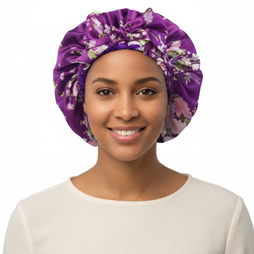 Bonnet en satin pour cheveux – Anti-casse et douceur au quotidien