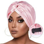 Bonnet en satin pour la nuit femme