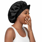 Bonnet femme satin noir – Élégance et protection des cheveux