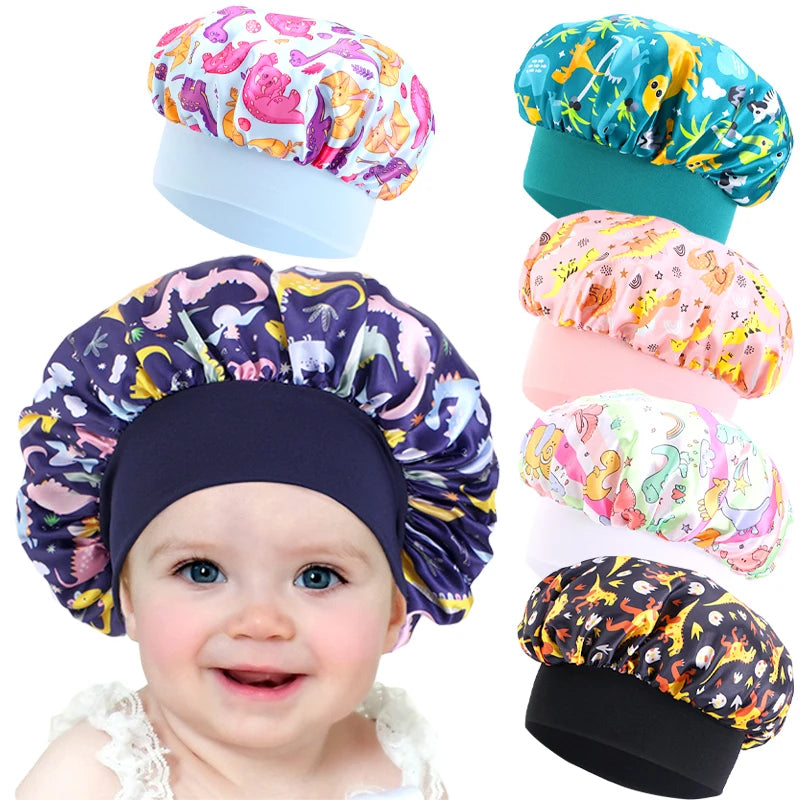 Bonnet satin bébé fille