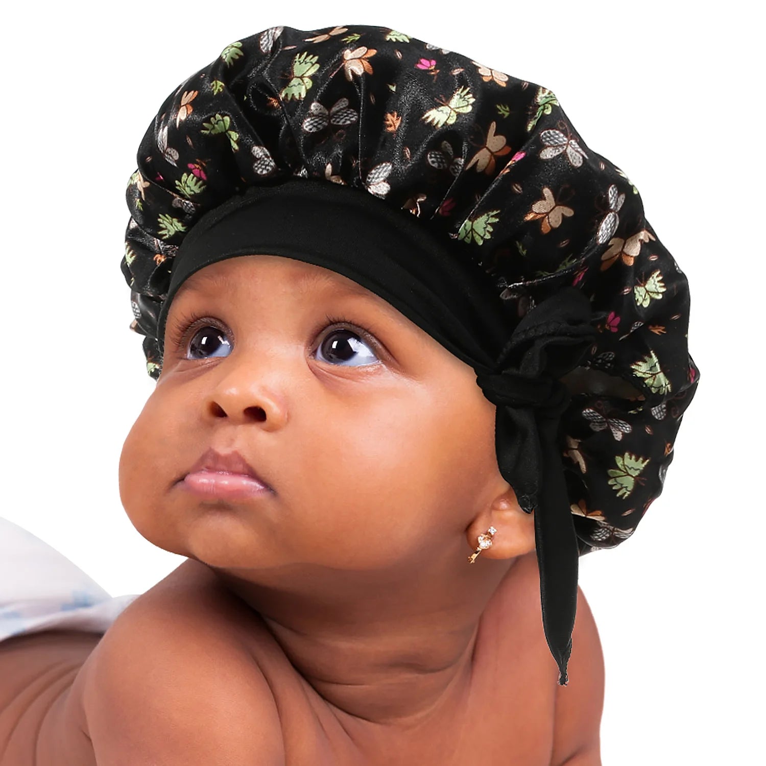 Bonnet satin bébé garçon