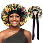 Bonnet satin cheveux afro