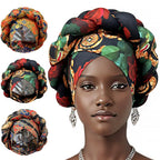 Bonnet satin cheveux afro et bouclés