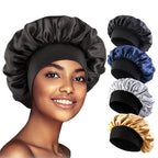 Bonnet satin cheveux afro et frisés