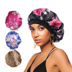 Bonnet satin cheveux afro femme