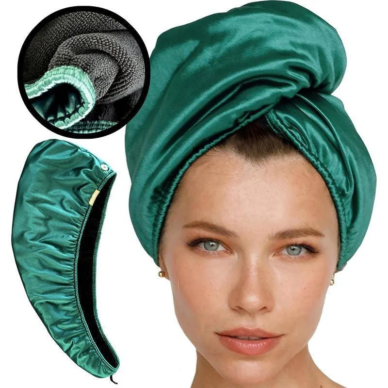 Bonnet satin cheveux bouclés respirant