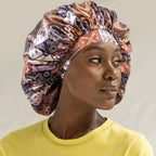 Bonnet satin cheveux crépus et frisés