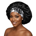 Bonnet satin cheveux de profil