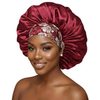 Bonnet satin cheveux rouge