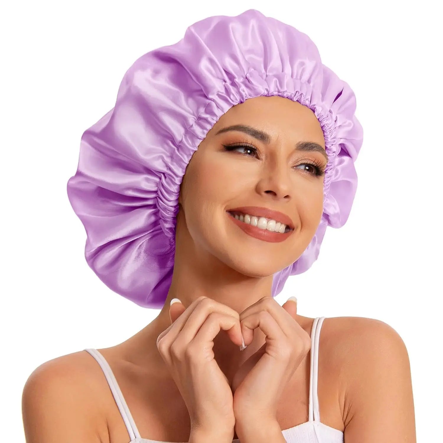 Bonnet satin curly violet