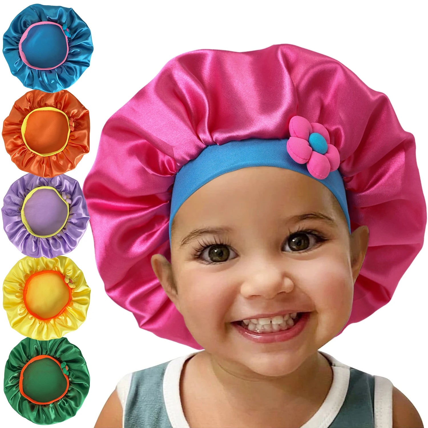Bonnet satin enfant plusieurs coloris