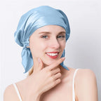 Bonnet satin femme avec attache