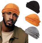 Bonnet satin homme afro ajustable
