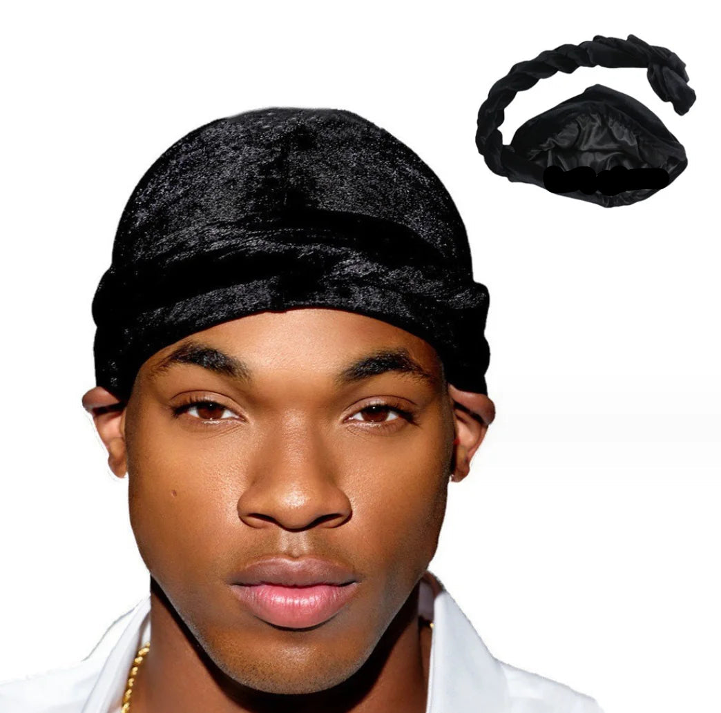 Bonnet satin homme afro naturel