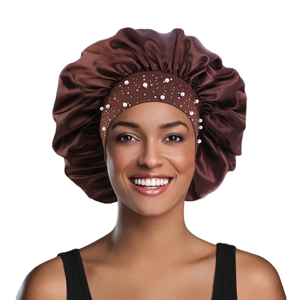 Bonnet satin spécial boucles