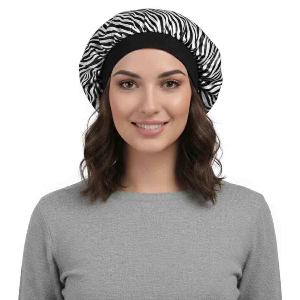 Bonnet satin femme floral – Confort et soin capillaire pendant le sommeil