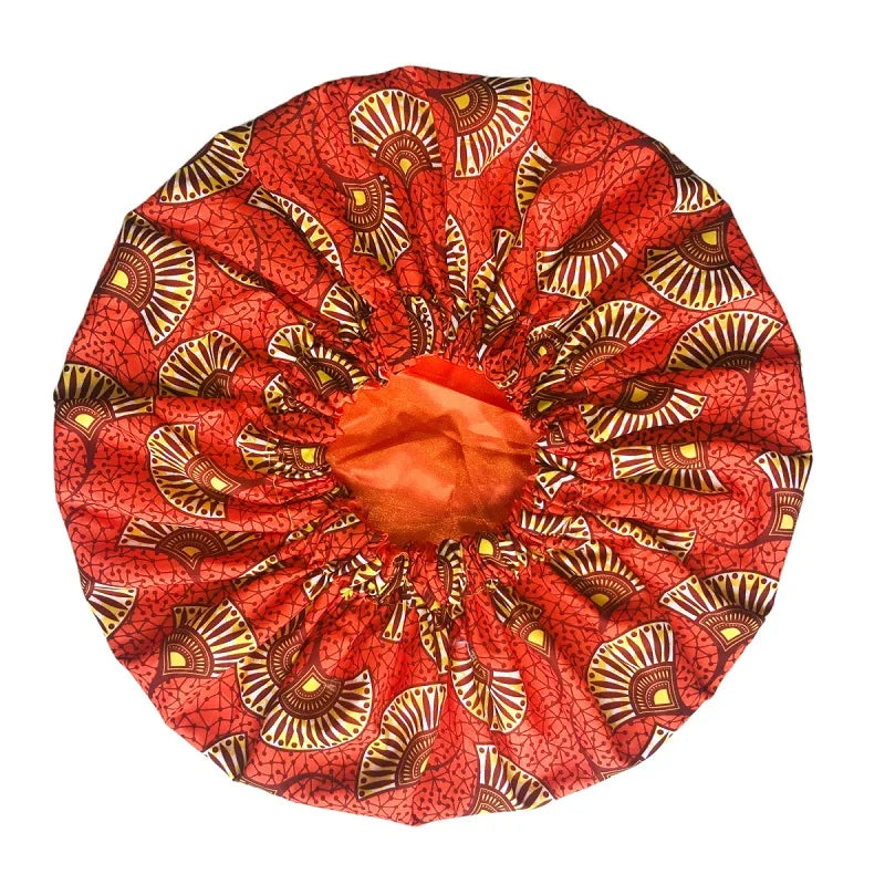 Bonnet de nuit en satin wax – Élégance africaine et confort nocturne