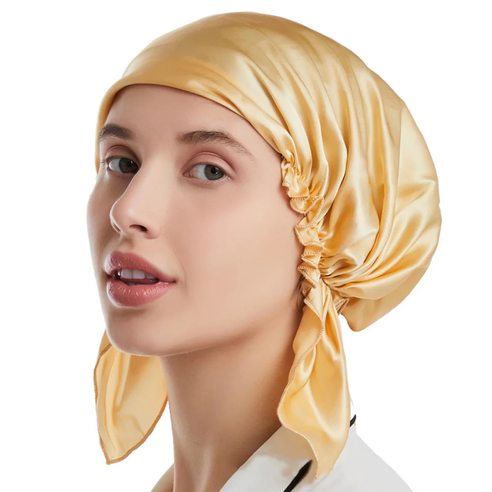 Bonnet de nuit en satin – Confort et protection pour vos cheveux