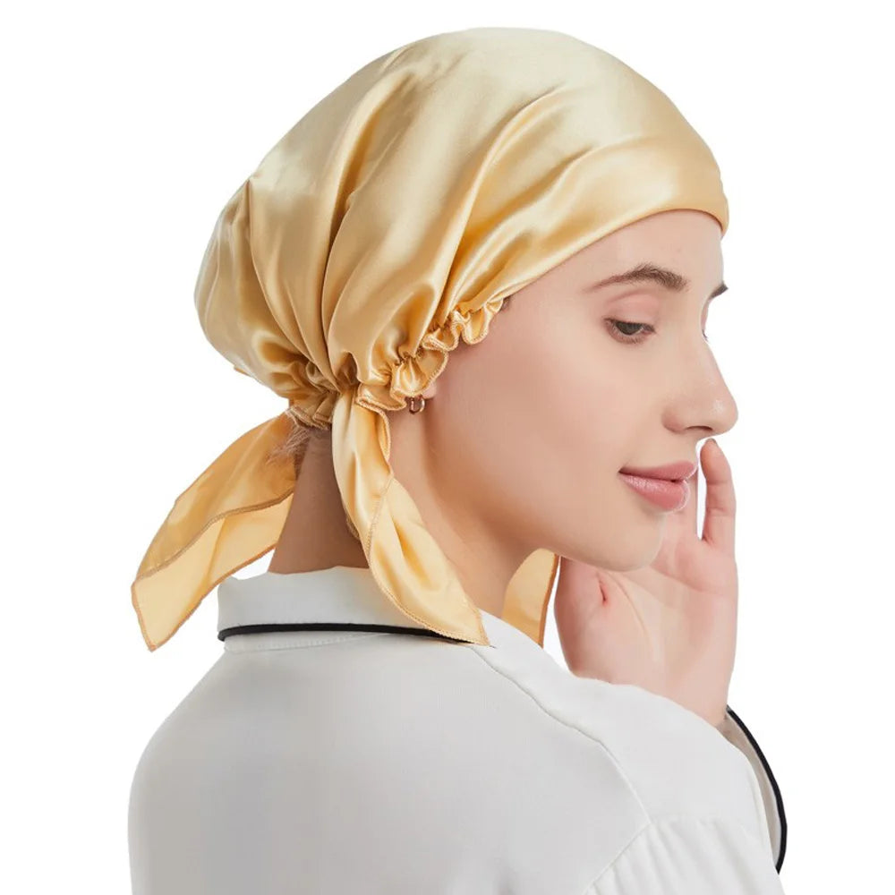 Bonnet de nuit en satin – Confort et protection pour vos cheveux