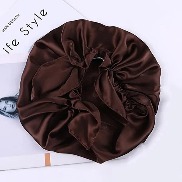 Bonnet de nuit en satin – Confort et protection pour vos cheveux