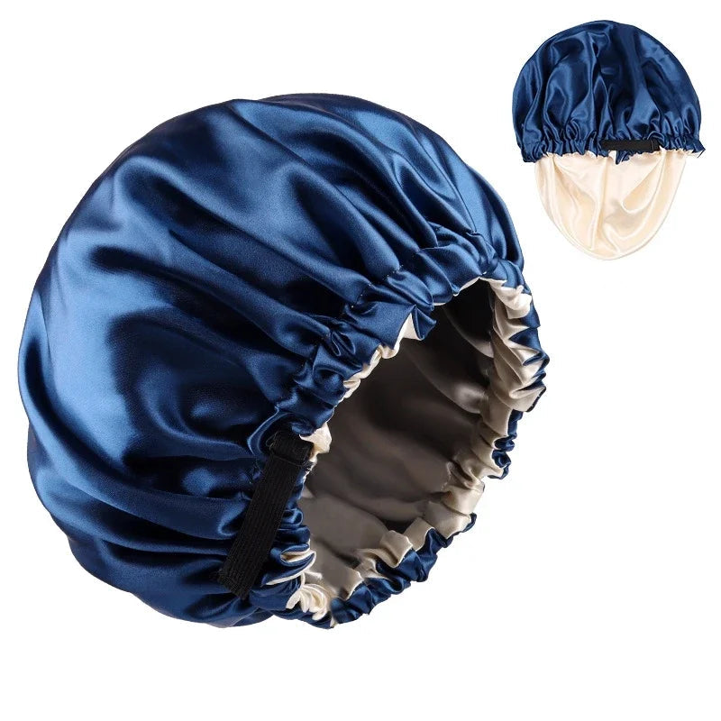 Bonnet intérieur satin réversible – Style et soin en toute saison