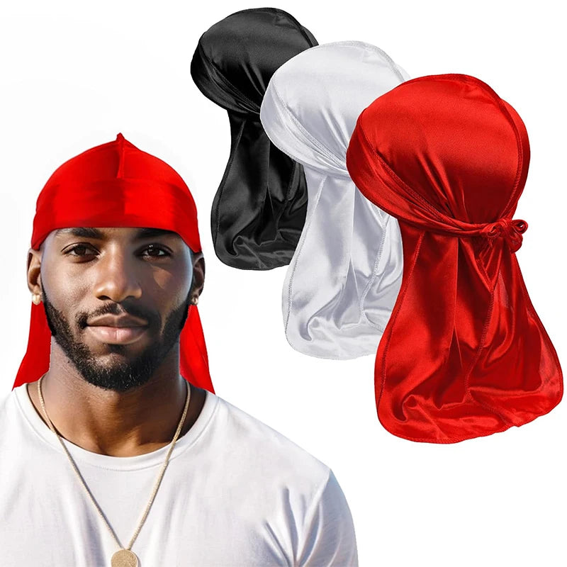 3 pièces bonnet satin homme réglable – Ajustement parfait et maintien ferme
