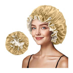 Bonnet de nuit satin réversible – Deux styles, un soin capillaire