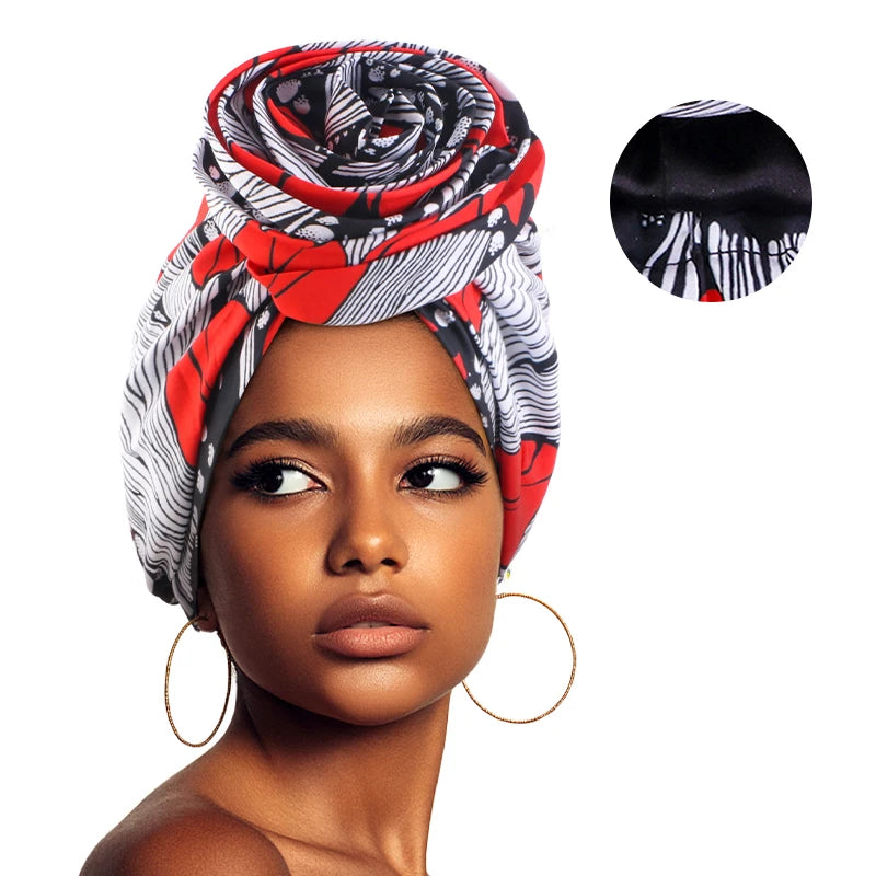 Bonnet satin cheveux crépus femme – Douceur et hydratation renforcée