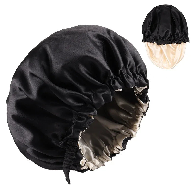 Bonnet intérieur satin réversible – Style et soin en toute saison