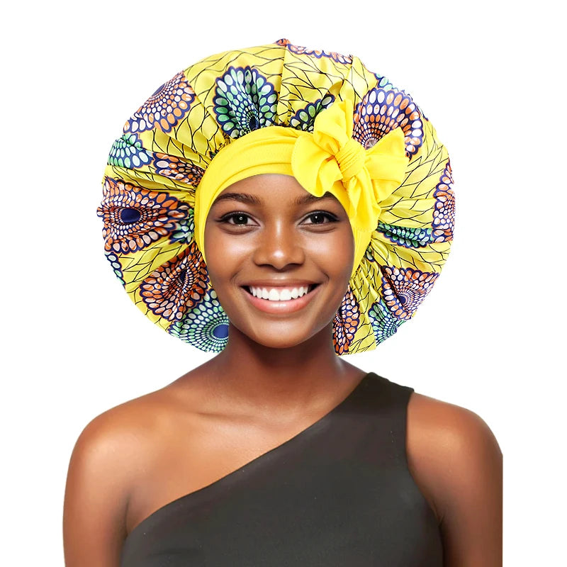 Bonnet satin cheveux afro – Hydratation et soin capillaire intensif
