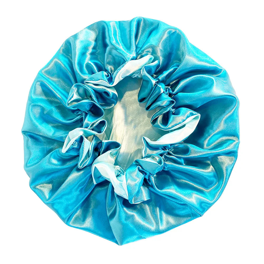 Bonnet satin cheveux bouclés pour dormir – Préserve les boucles au réveil