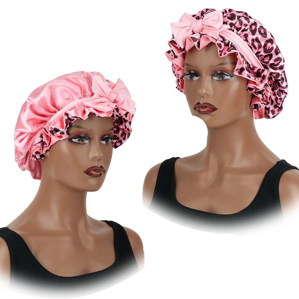 Bonnet de nuit en satin femme réglable – Maintien et confort parfait