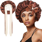 Bonnet satin cheveux afro pour dormir – Douceur et soin réparateur