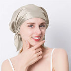 Bonnet satin femme avec attache – Tenue ferme et douceur soyeuse
