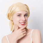 Bonnet satin femme avec attache – Tenue ferme et douceur soyeuse