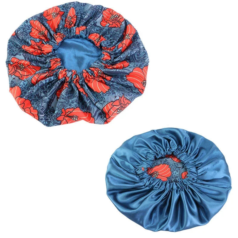 Bonnet de nuit satin femme afro crépus – Soin et hydratation renforcés