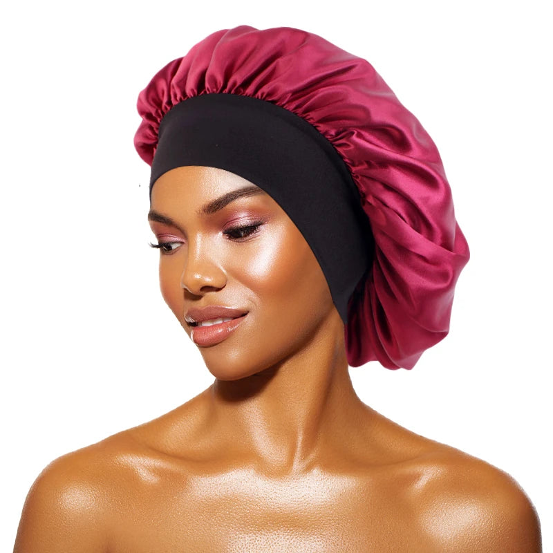 Bonnet satin cheveux afro et frisés – Anti-casse et anti-frisottis