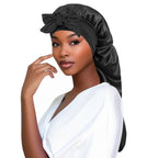Bonnet en satin cheveux longs – Anti-casse et brillance naturelle