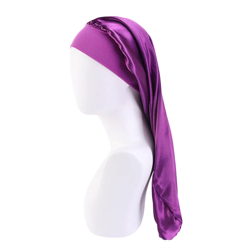 Bonnet satin cheveux longs multicolore – Féminité et brillance préservée